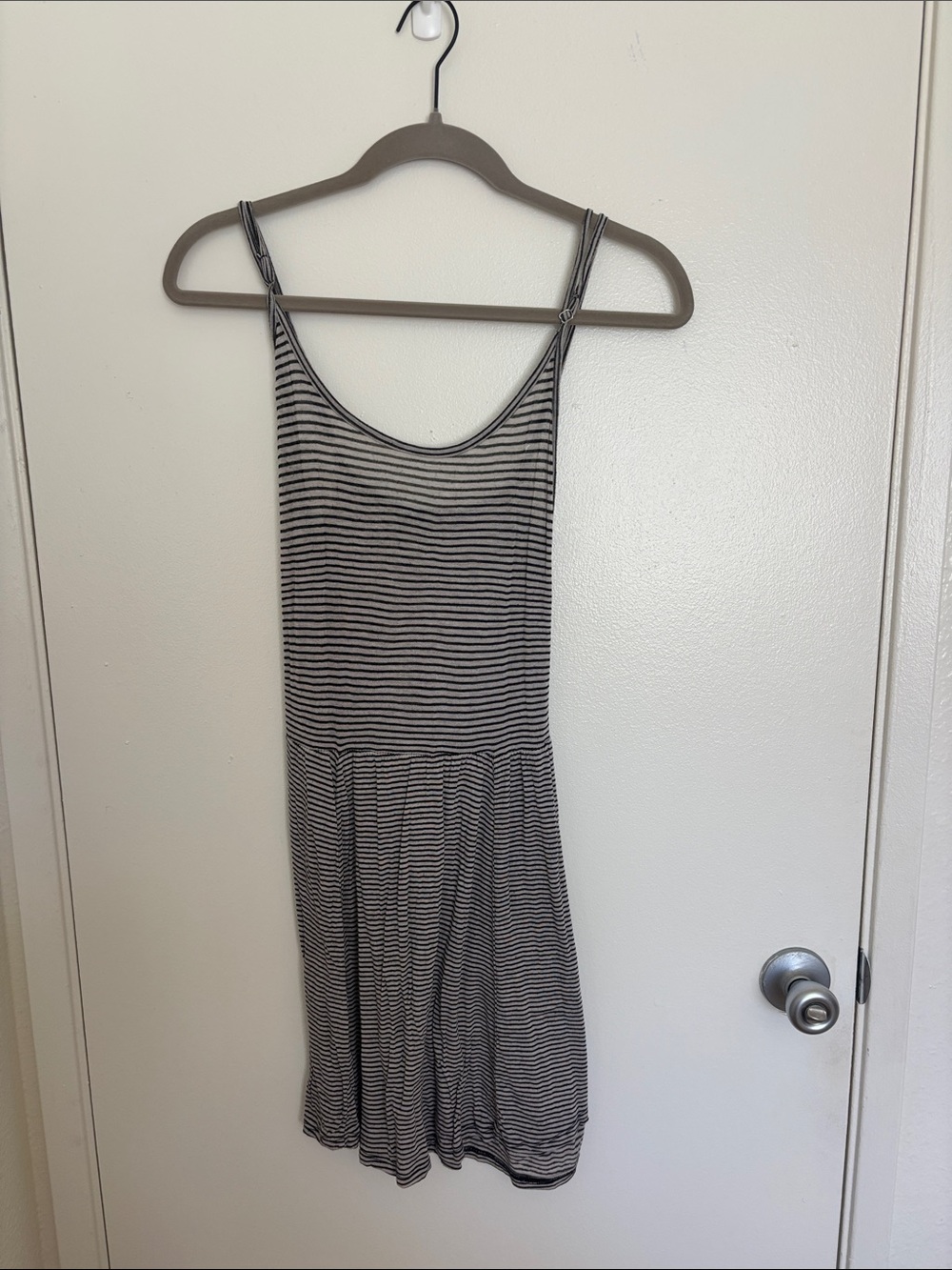 Brandy Melville Striped Sleeveless Dress in Black and White